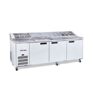 HJ3PCBA Commercial Pizza Counter with Fridge 3 door