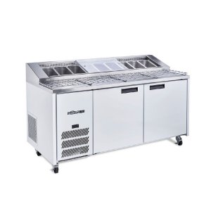 HJ2PCBA Pizza Prep Counter with Fridge 2 door